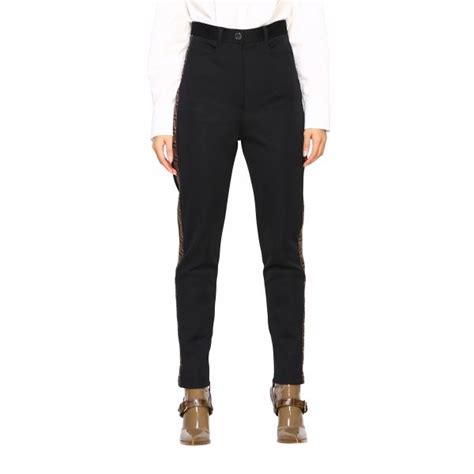 black fendi pants|fendi nappa leather pant.